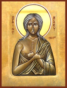 A portrait of St. Mary of Egypt